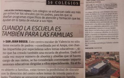 El Colegio Salesiano San Juan Bosco en la lista de los 50 mejores colegios de la Comunidad Valenciana, del diario El Mundo