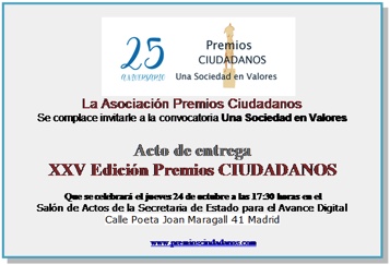 El Colegio recibe el Premio CIUDADANOS que promueve una sociedad en valores
