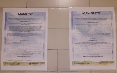 El alumnado de secundaria del colegio elabora un manifiesto contra el cambio climático
