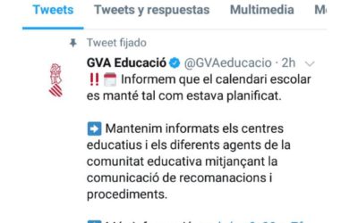 El colegio informa sobre las últimas notificaciones de Consellería de Educación, siguiendo las recomendaciones del Ministerio de Sanidad