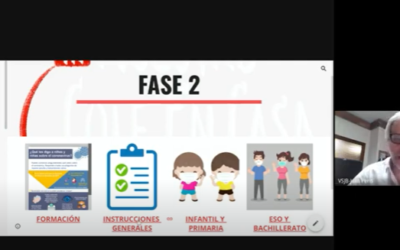 El director del colegio explica las instrucciones para la fase 2