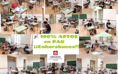 100% de aptos para el alumnado del colegio en las pruebas de acceso a la universidad