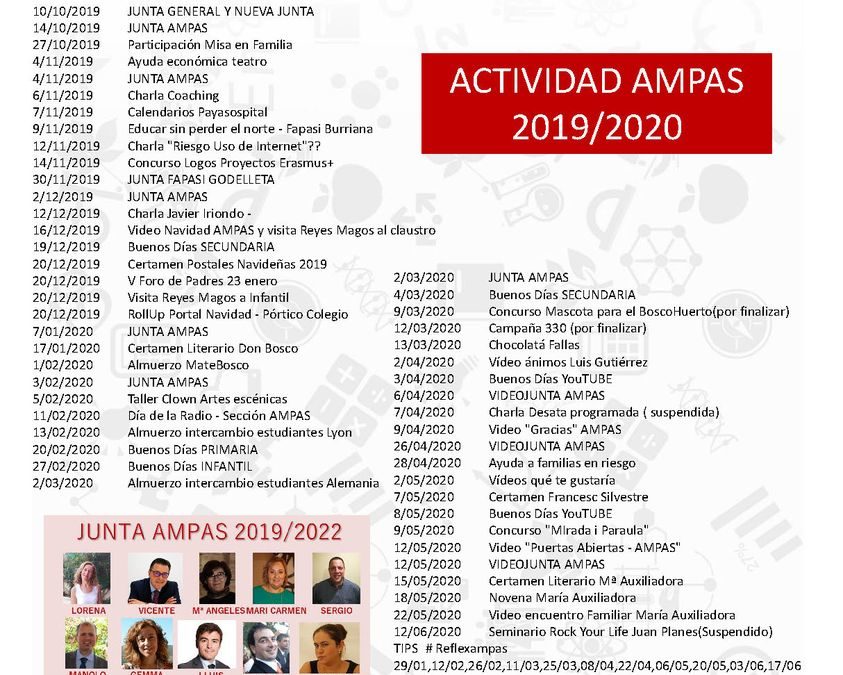ACTIVIDADES AMPAS 2019/2020