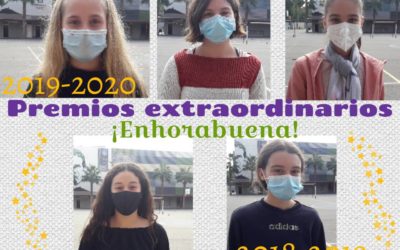 El colegio da la enhorabuena a las alumnas a las que la Conselleria d’Educació ha concedido Premios Extraordinarios de Educación Primaria