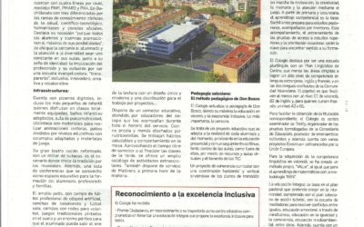 Nuestro colegio en el periódico «El País» en su suplemento del 11 de febrero de «Colegios Excelentes de la Comunidad Valenciana»
