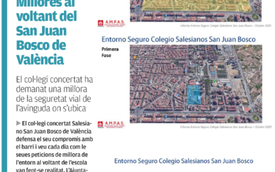 Mejoras para el barrio y los alrededores del Colegio Salesiano Salesiano San Juan Bosco de Valencia, en la prensa «Suplemento AULA» del periódico Levante